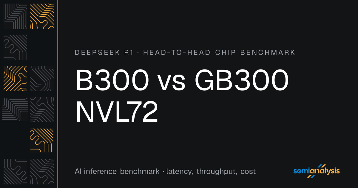B300 vs GB300 NVL72: DeepSeek R1 Inference Benchmark | InferenceX
