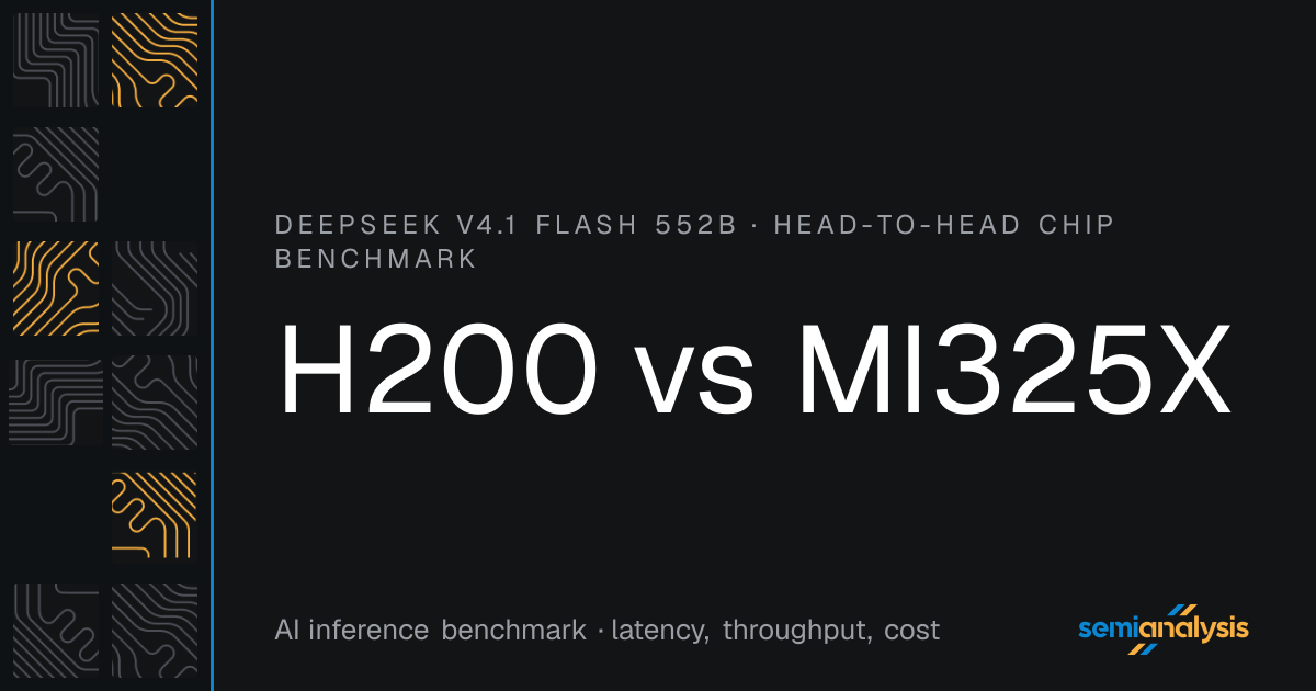 H200 vs MI325X: DeepSeek V4.1 Flash Inference Benchmark | InferenceX