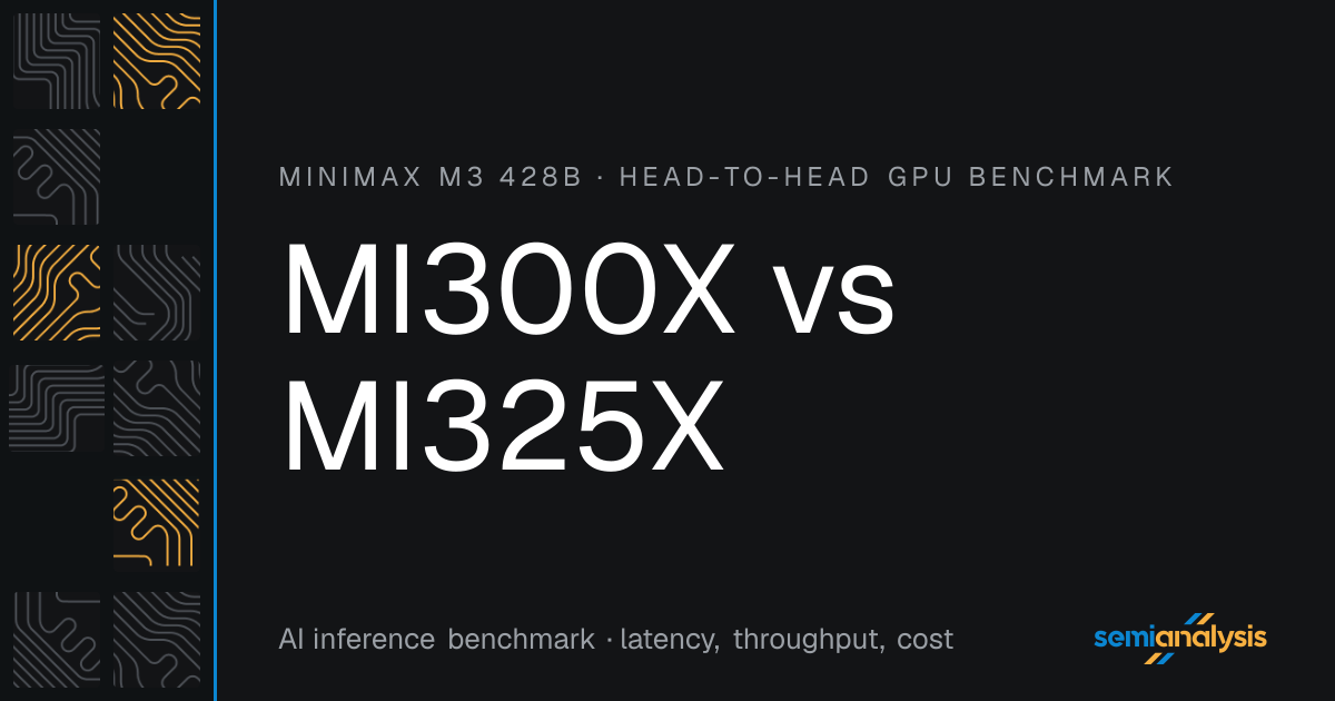 MiniMax M3 428B — MI300X vs MI325X Inference Benchmark | InferenceX by ...