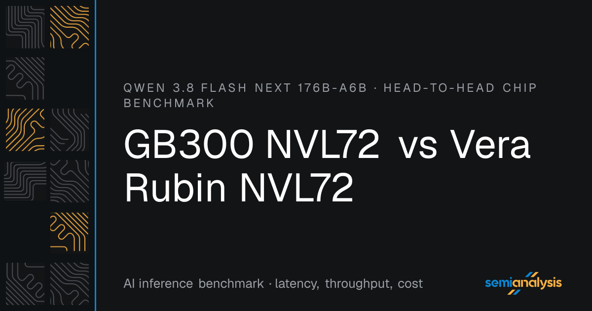 GB300 NVL72 vs Vera Rubin NVL72: Qwen3.8-Flash-Next Benchmark | InferenceX