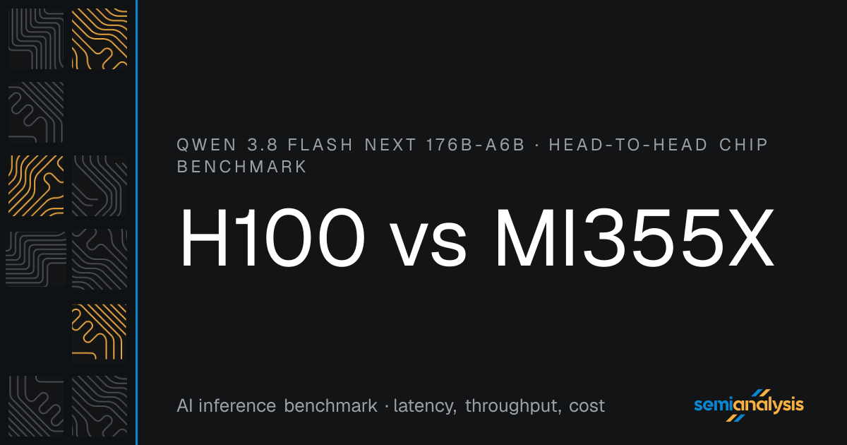 H100 vs MI355X: Qwen3.8-Flash-Next Benchmark | InferenceX