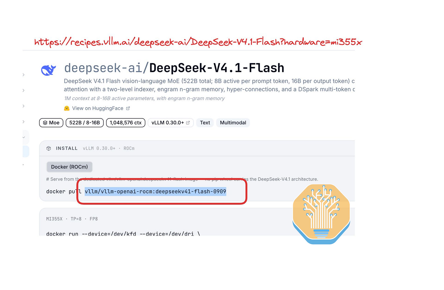 AMD vLLM DeepSeek-V4.1-Flash release documentation